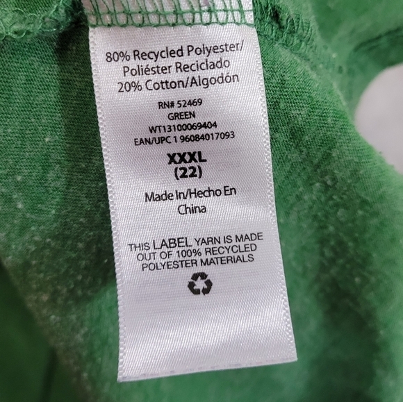 Celebrate St Patricks Womens Short Sleeve T-Shirt Lucky Green and White Size 3X - Picture 6 of 7